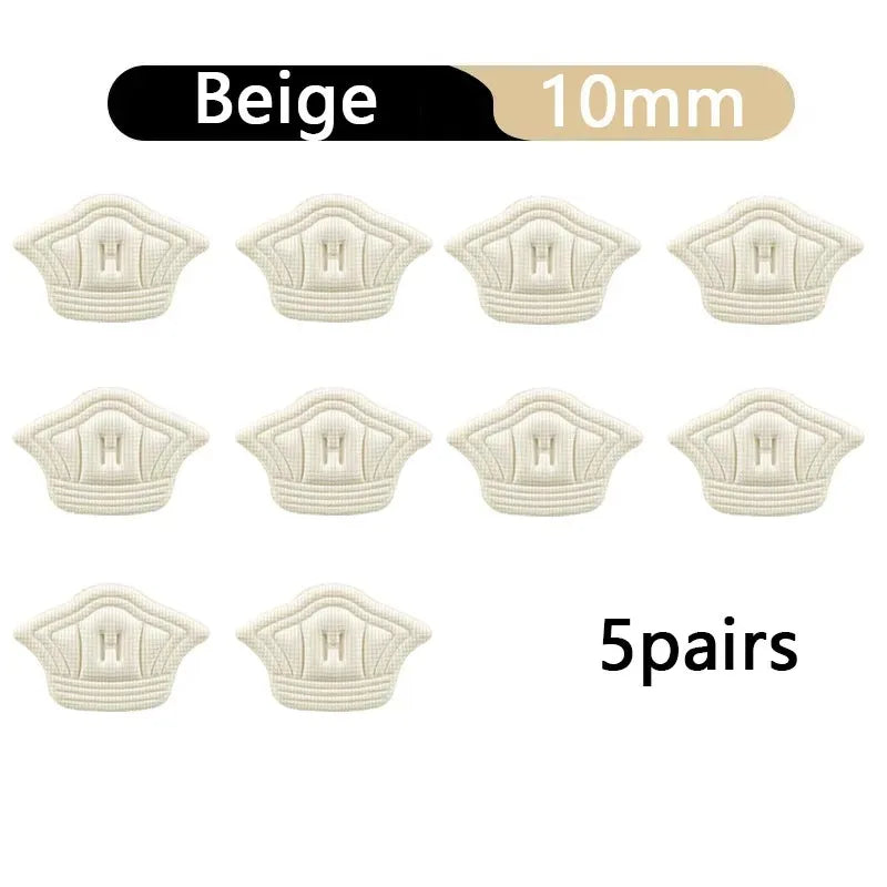 3/5pairs insoles patch heel pads for sport shoes back sticker adjustable size antiwear feet pad cushion insert insole Oasis Select Beige-10mm-5pairs
