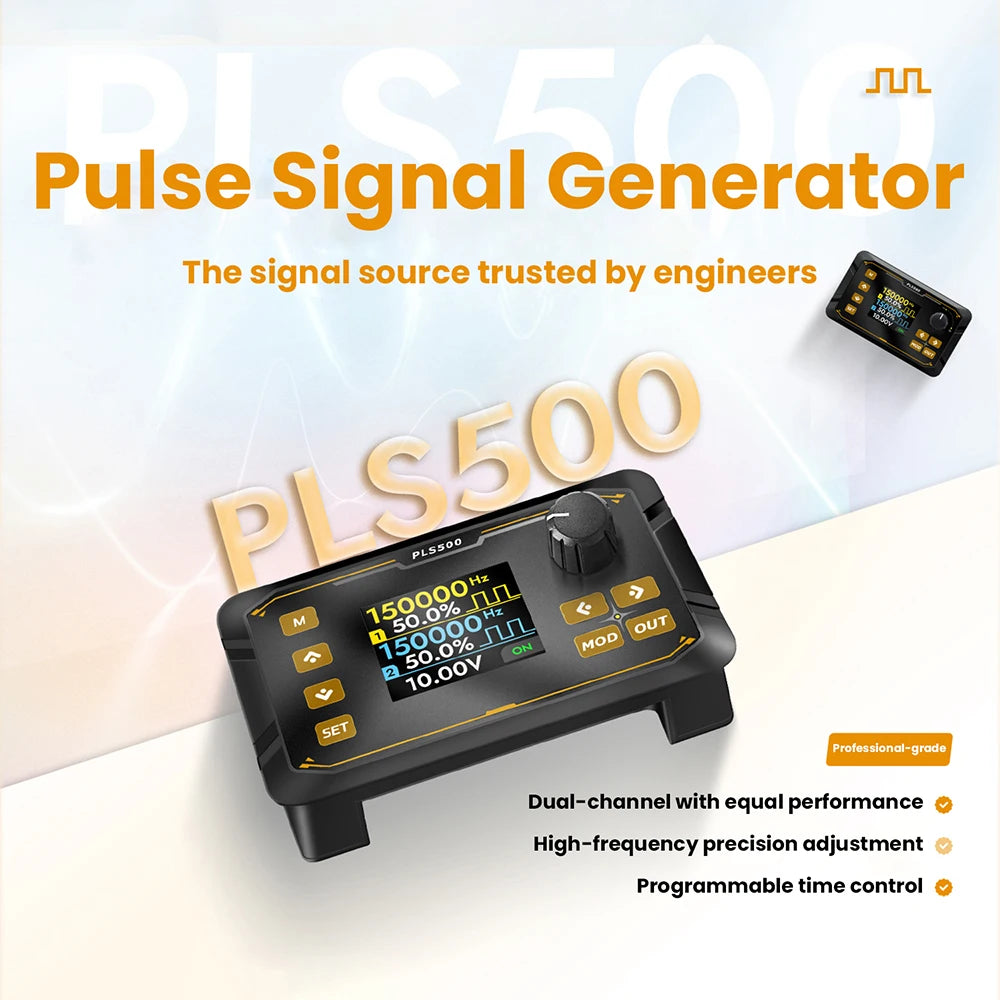 DC5-24V PLS500 Dual Channel Pulse PWM Signal Generator 1Hz~500kHz with Adjustable Dead Time and Programmable Support Switching Oasis Select Default Title