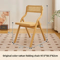 Japanese rattan dining table and chair small round table household balcony South East Asia bed and breakfast tea table log wind Oasis Select Folding chair