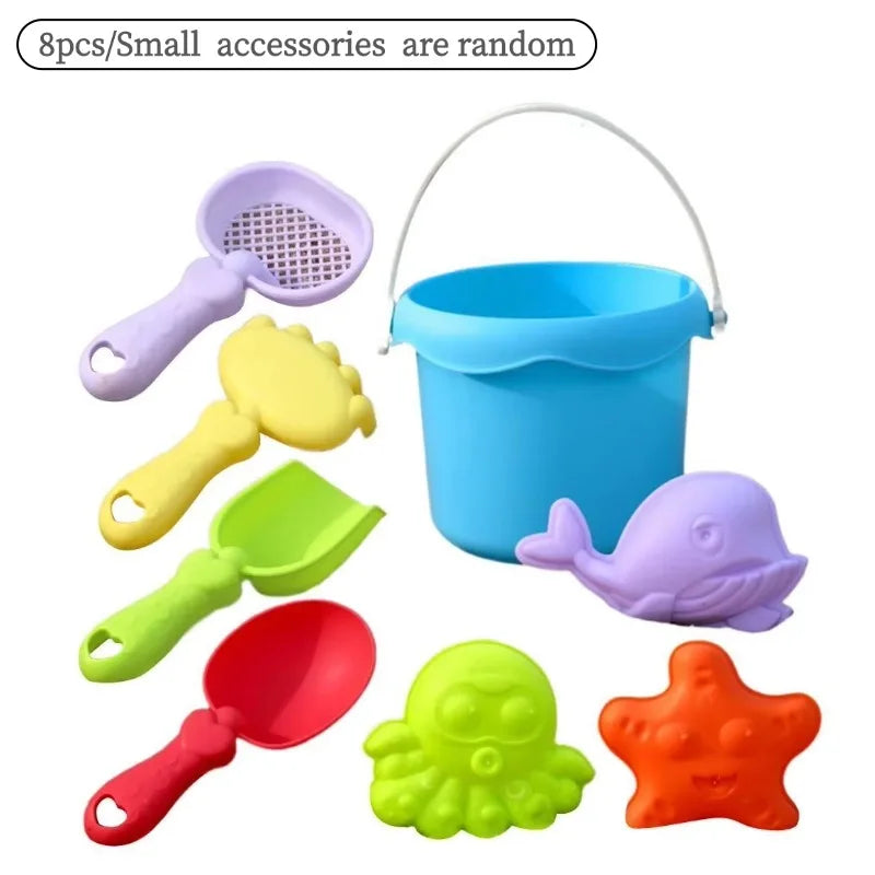 Kids Beach Toy Set – Bucket, Shovel, Rake & Watering Can Beach Sand Toy Set Oasis Select colours