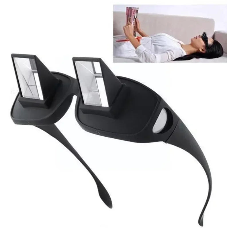 Lazy Eyeglasses Lazy Reading Glasses Prismatic Horizontal Glasses Lying Down Bed Reading Watching HD Readers Glasses Oasis Select