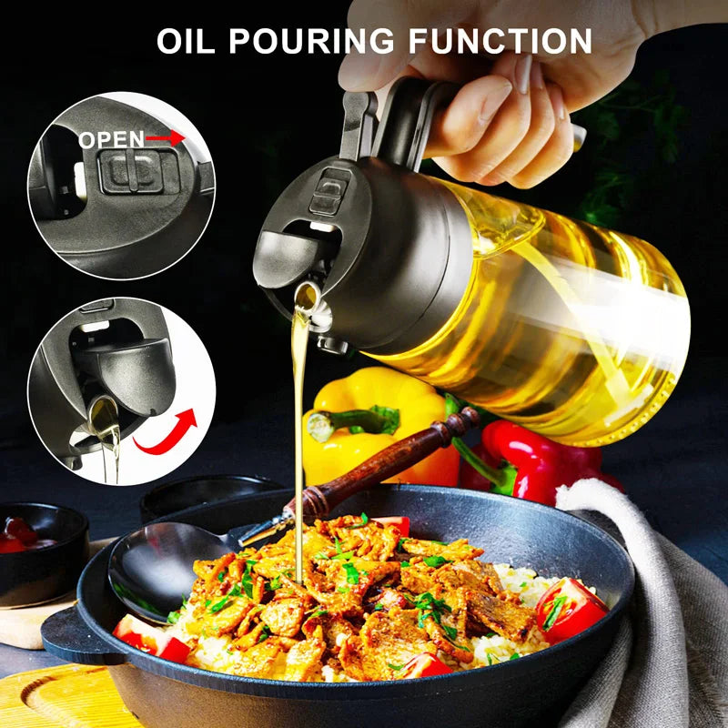Kitchen Sprayer Spray Oil Dispenser 2in1 Oil Dispenser Oil Sprayer Comfortable Handle Barbecue Air Frying Pan Oven Steak Frying Oasis Select