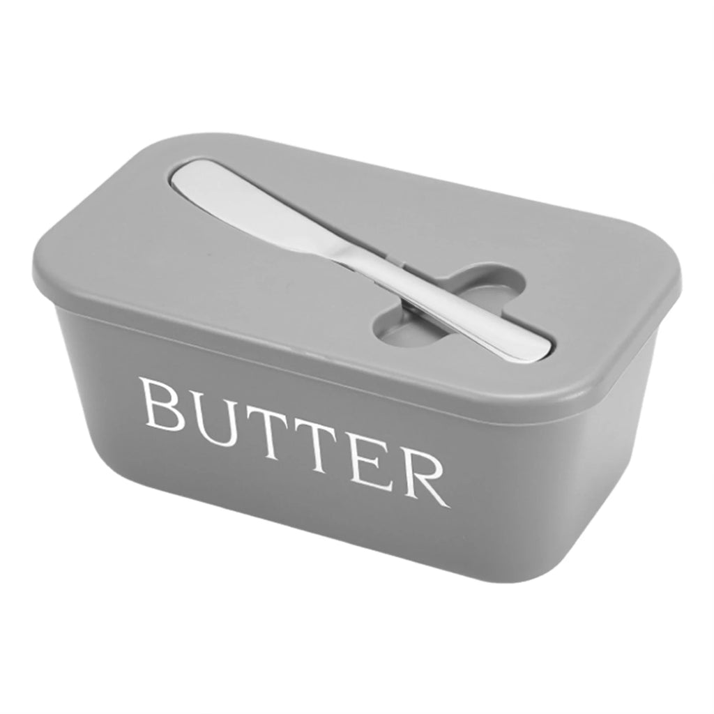 Butter Dish with Lid & Cutter – Airtight Fridge Storage Box
