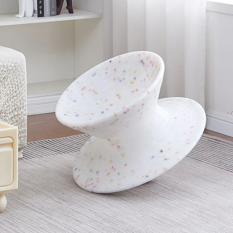 Nordic ins Internet celebrity creative gyro chair shopping mall leisure seat amusement park 360 degree rotating tumbler stool Oasis Select white dot