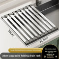 Foldable Stainless Steel Over-Sink Dish Drying Rack Sink Drying Rack Oasis Select 38x32.5cm 1-tier