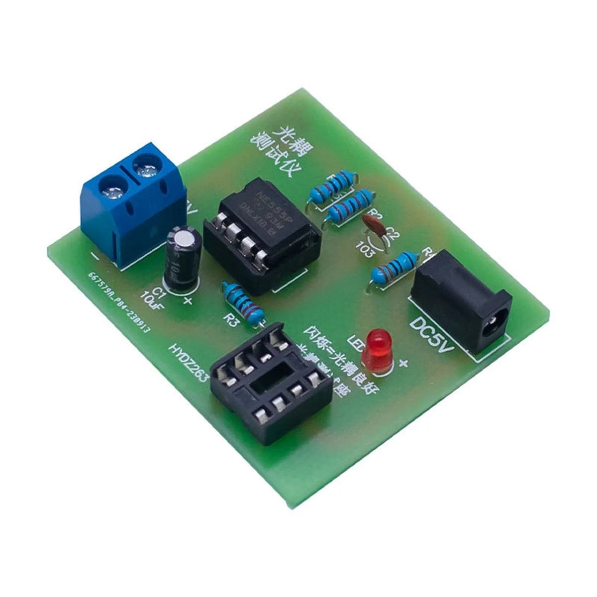 Optocoupler Tester Kit 555 Application Circuit Board Practice Welding DIY Electronic Spare Parts Kit Without DC Cable Oasis Select