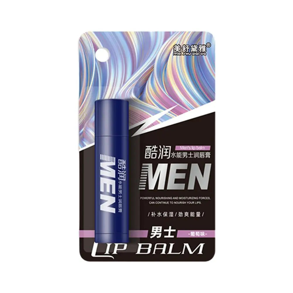 Men's Vitamin E Lip Balm – 4 Flavors, Repairs Dry Cracked Lips Men's Lip Balm Oasis Select grape