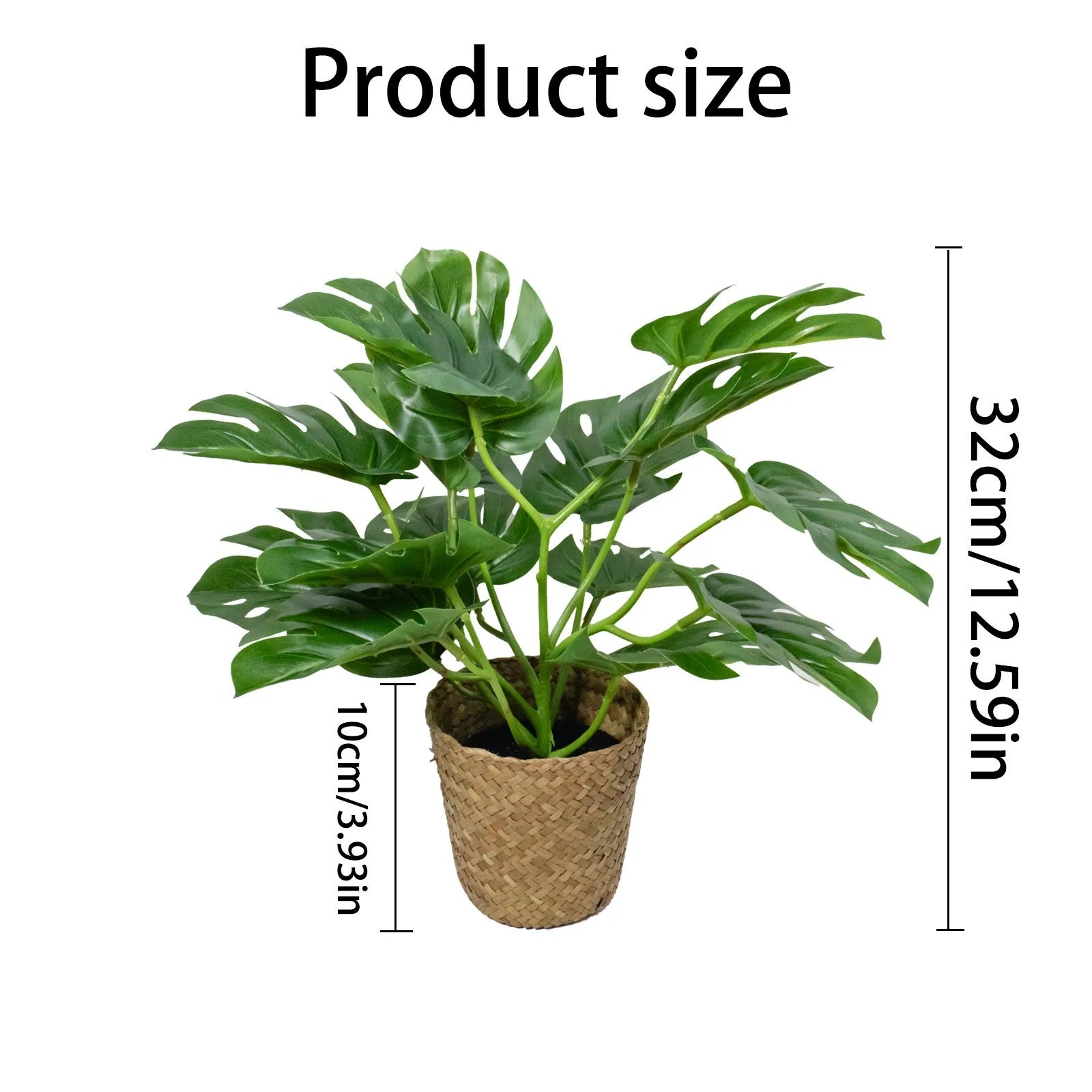 Artificial Monstera Turtle Back Leaf Simulation Potted Plant Artificial Potted Plant Oasis Select