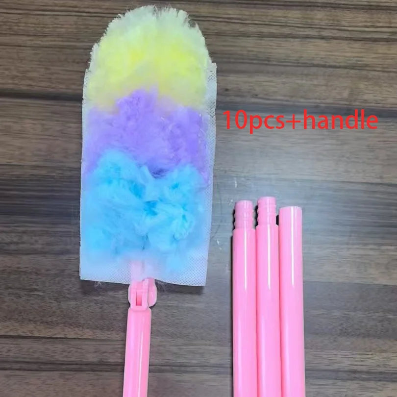 10-Pc Electrostatic Duster Set with Telescopic Handle Electrostatic Duster Set Oasis Select 10pcs handle