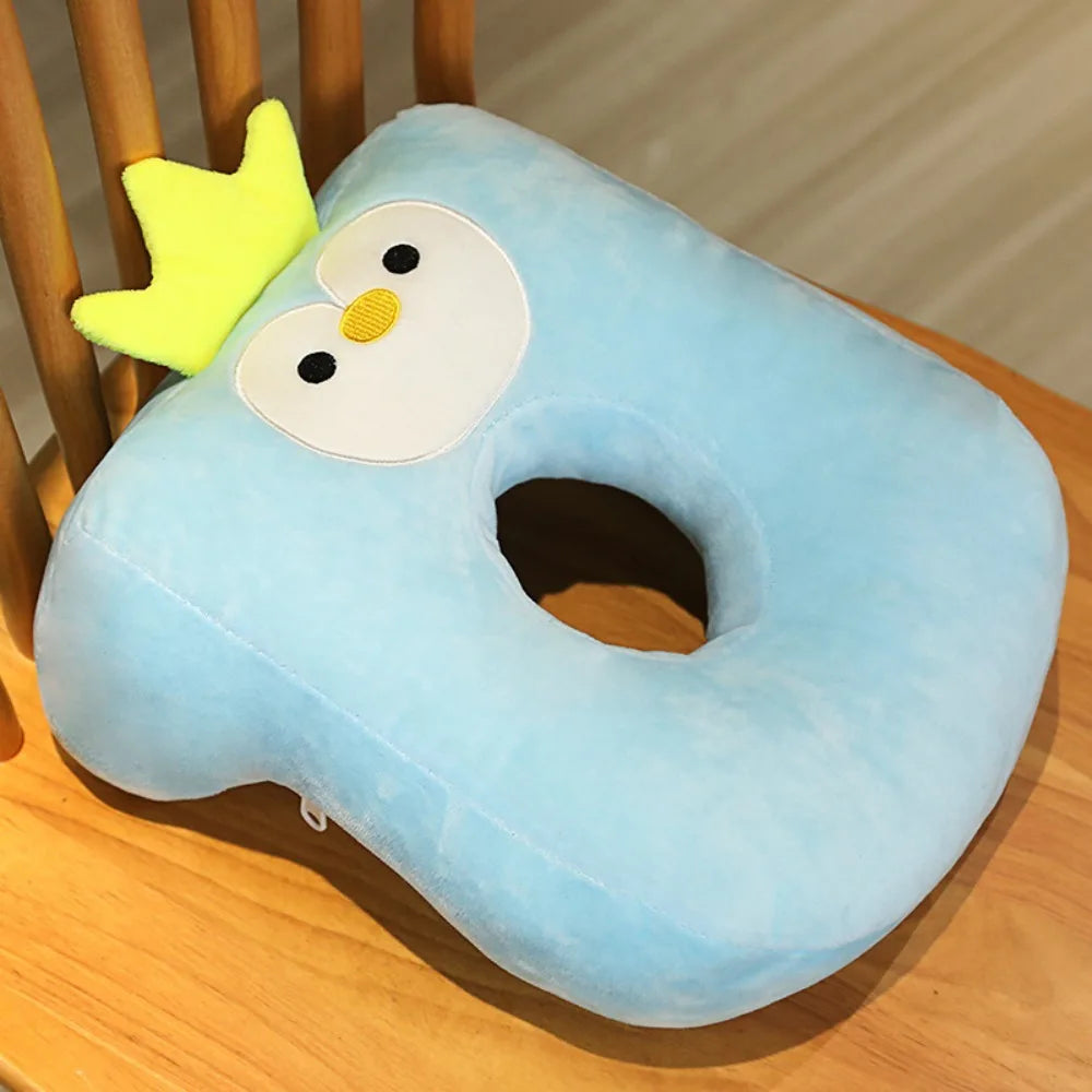 Cartoon Animal Nap Pillow – Soft Ring Desk & Travel Rest Pillow