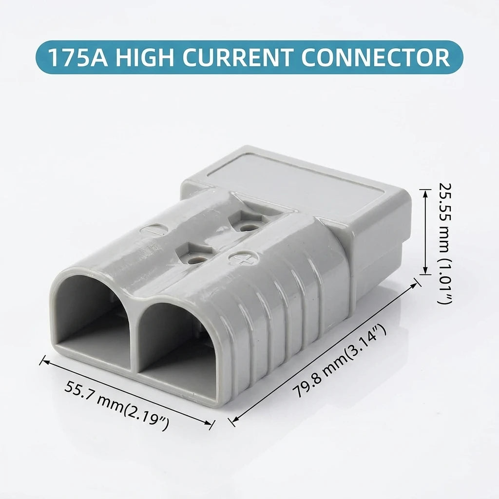 1 Pack Battery Fast Connection Disconnection Connector 50A 175A 350A 600V Winch Wiring Plug for Automotive Electrical Use Oasis Select 50A Grey