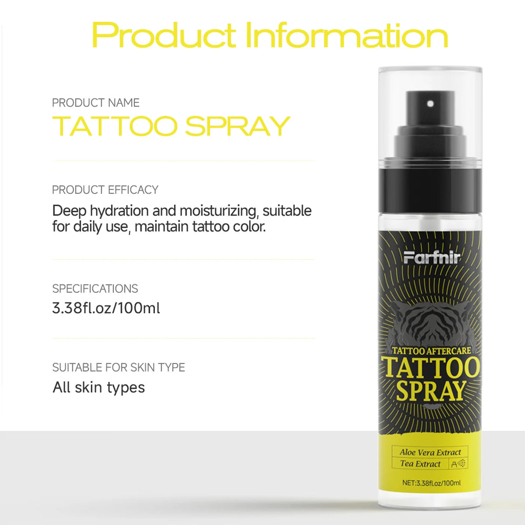 TATTOO SPRAY daily tattoo care, gentle and non-irritating, effectively moisturizes the skin and keeps colors vibrant Oasis Select