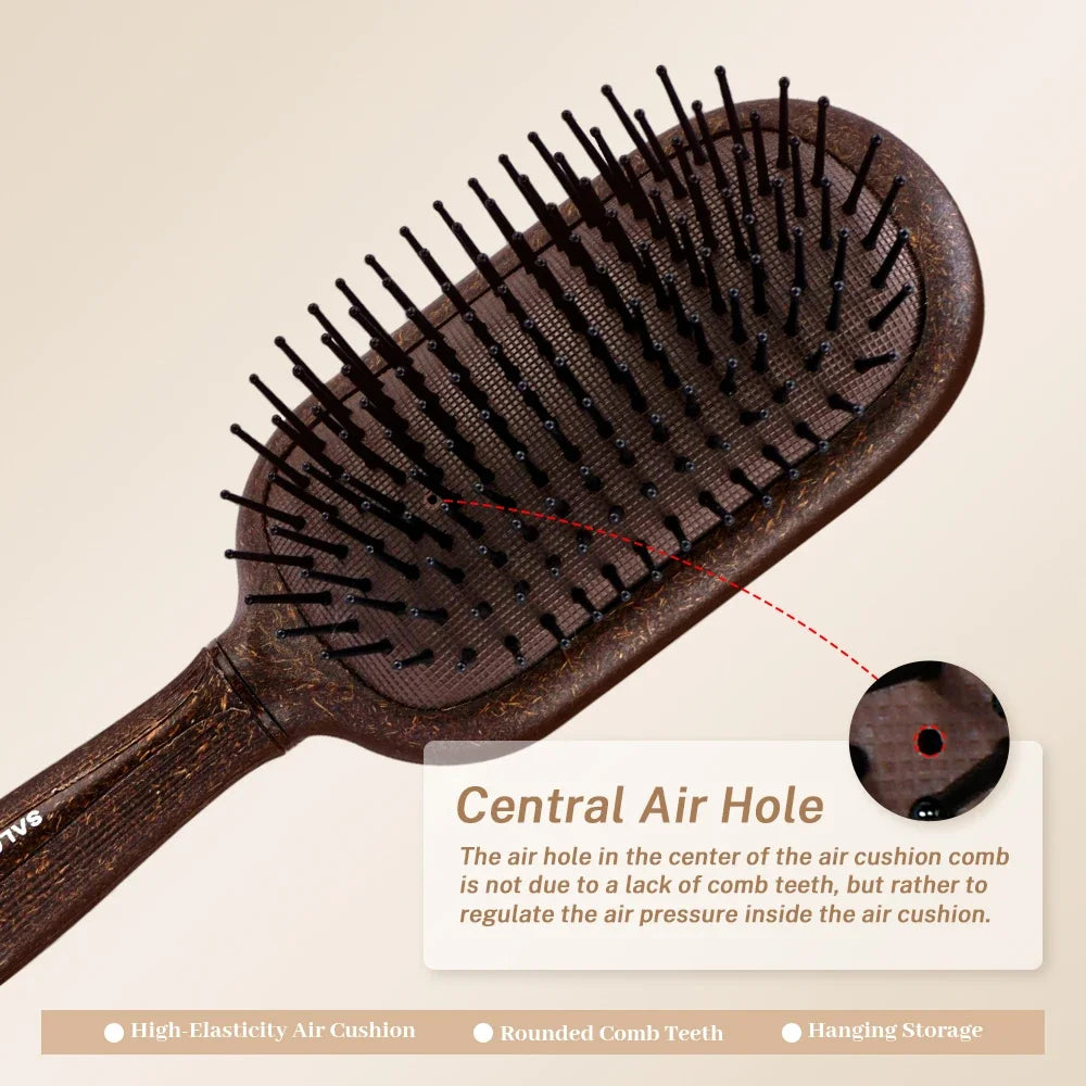 Air Cushion Massage Comb – Eco Wheat Straw, Anti-Static Hair Massage Comb Oasis Select