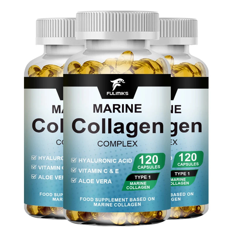 Marine Collagen Capsules with Hyaluronic Acid – Skin, Hair & Nails