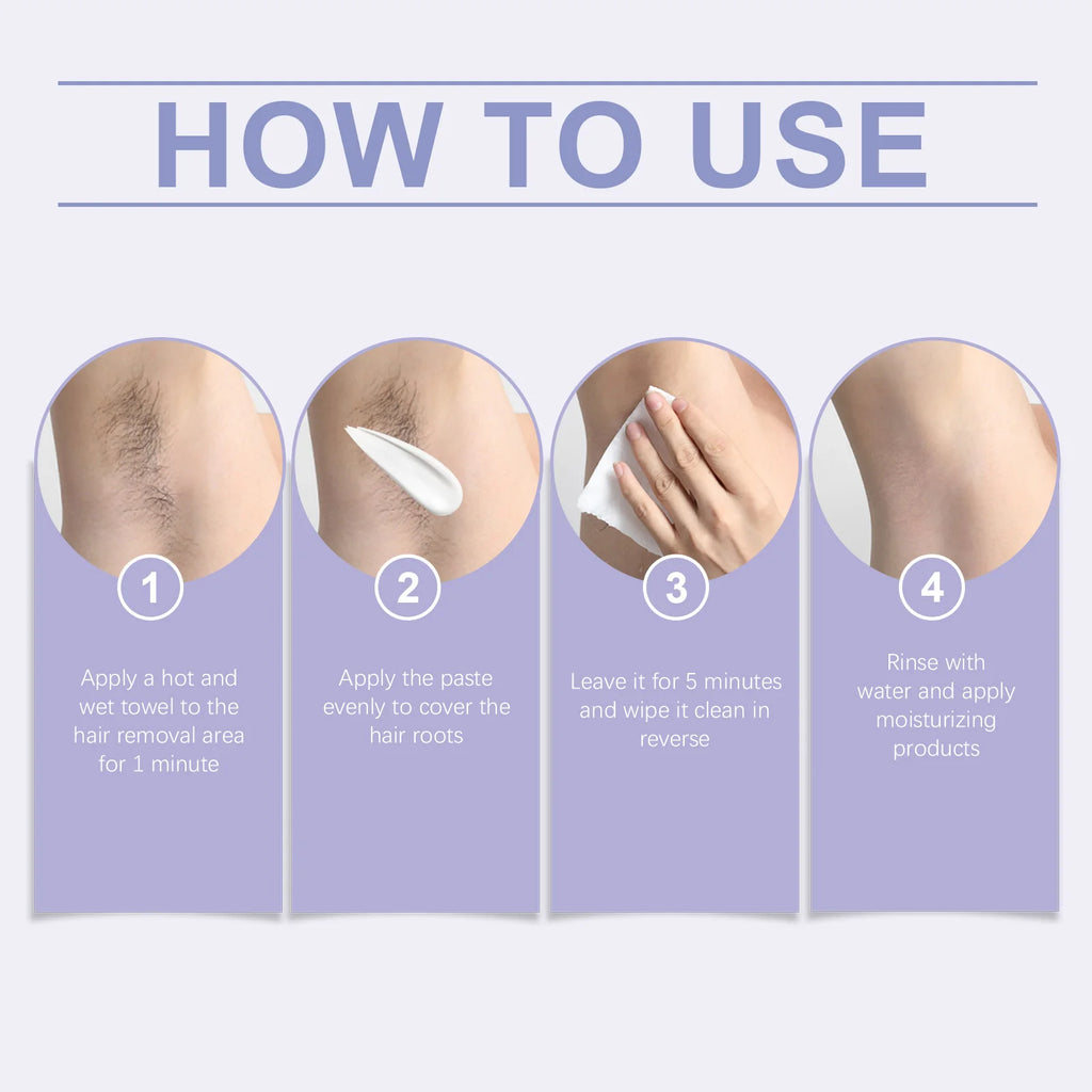 Body Depilatory Cream Gentle Remove Leg Arm Private Hair Soothes Skin Reduces Redness Irritation Painless Hair Growth Inhibitor Oasis Select