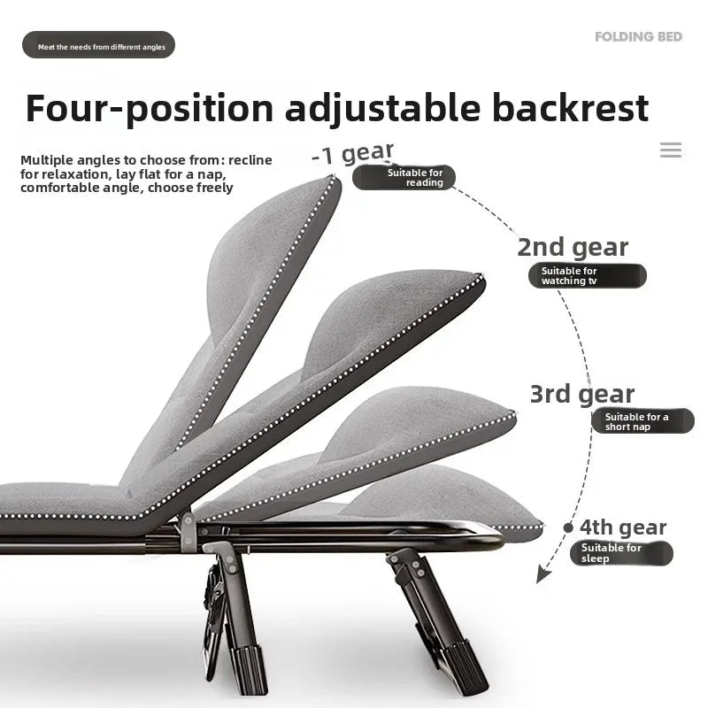 Single folding bed office lunch break artifact sleeping back chair can be placed flat hospital escort bed outdoor camp bed Oasis Select