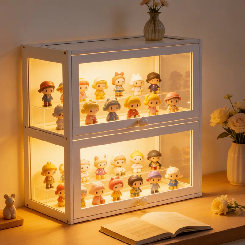 Figure Display Cabinet Transparent Household Blind Box Millet Storage Secondary Pain Cabinet Ornament Display Stand Oasis Select