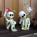 Outdoor Little Skeleton Thinking Statue Set of 2 Pieces, Fun Garden Skeleton Decorations, Suitable for Halloween in the House Oasis Select Thinking about the S