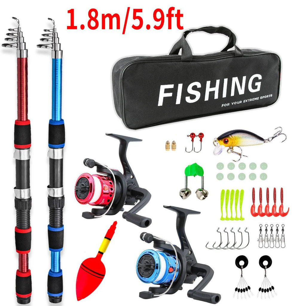 Ultra Short Couple Parent Child Double Rod Wheel Set 1.8m 2.1m Fishing Rod Fishing Gear Equipment Complete Set Oasis Select 2pgs