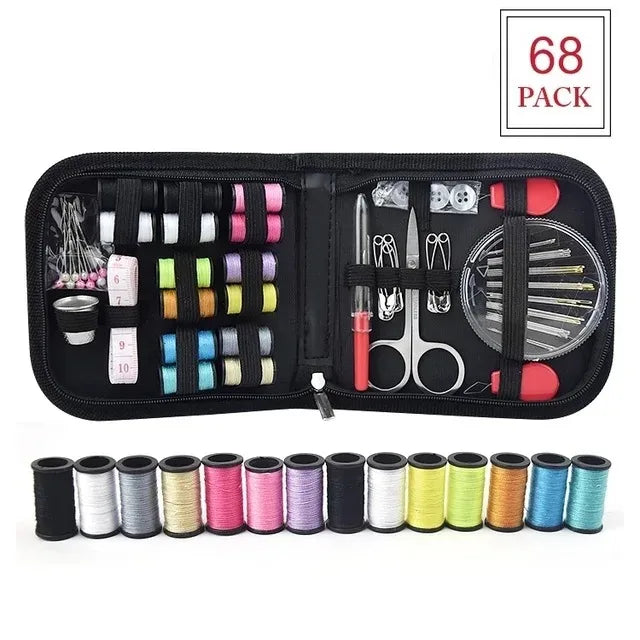 Sewing Kits DIY Multi-function Sewing Box Set for Hand Quilting Stitching Embroidery Thread Sewing Accessories Sewing Kits Oasis Select 68pcs
