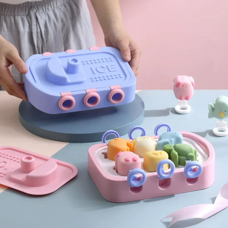1/2/4PCS Small Boat Minivan Silicone Ice Mold DIY Children Homemade Ice Cream Mold Ice Cream Ice Lattice Making Ice Box Oasis Select