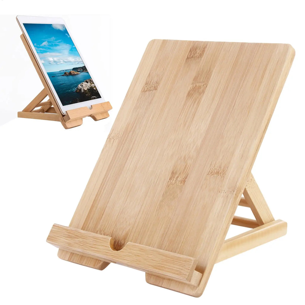 Tablet Stand Holder Wooden Adjustable Book Holder Reading Rest Holder Kitchen Cookbook Stand Desktop Cell Phone Stand For Oasis Select