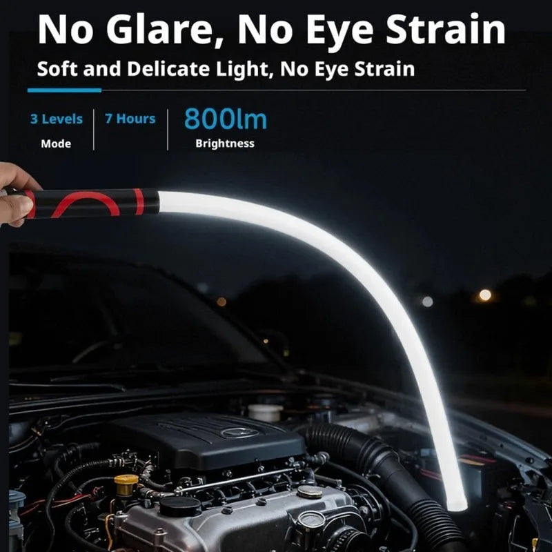 Slim Inspection Lamp Flexible Bendable LED Working Light USB Rechargeable Shape-Retaining Flashlight For Car Engine Auto Repair Oasis Select
