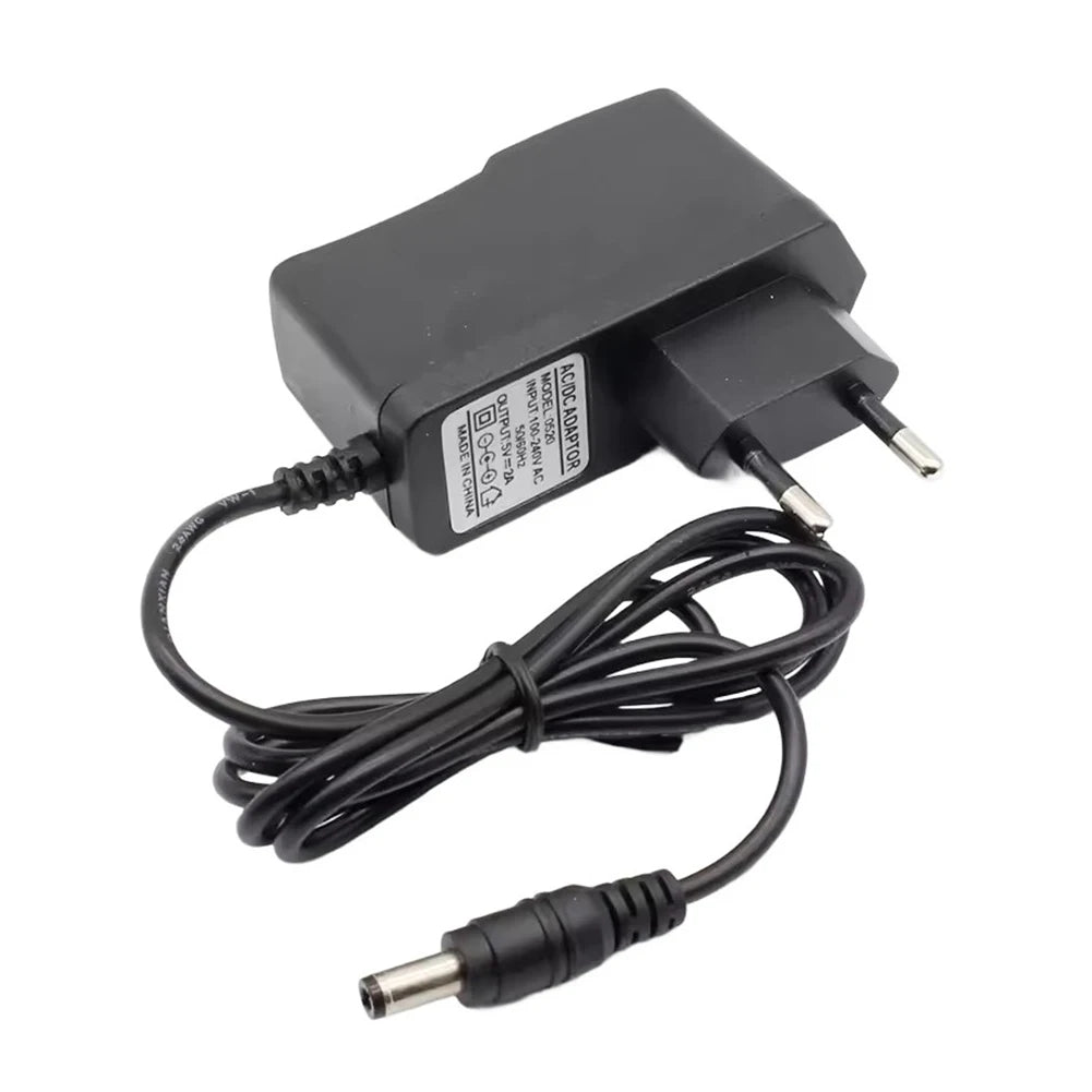 100-240V AC Converter Adapter DC 5V 2A 2000mA Power Supply EU Type 5.5mmx2.1mm For Level Gauge Oasis Select 1pc