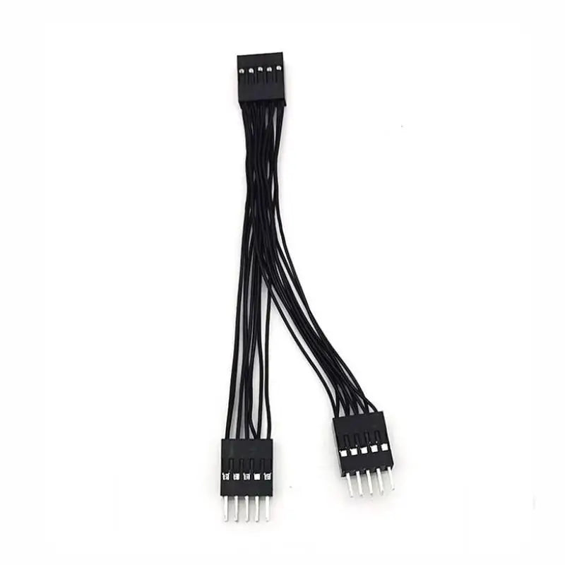 1Pc Dual Control Cable for Power Reset, 9-Pin 1 to 2 Line Splitter Switch for Desktop PC Motherboard Oasis Select