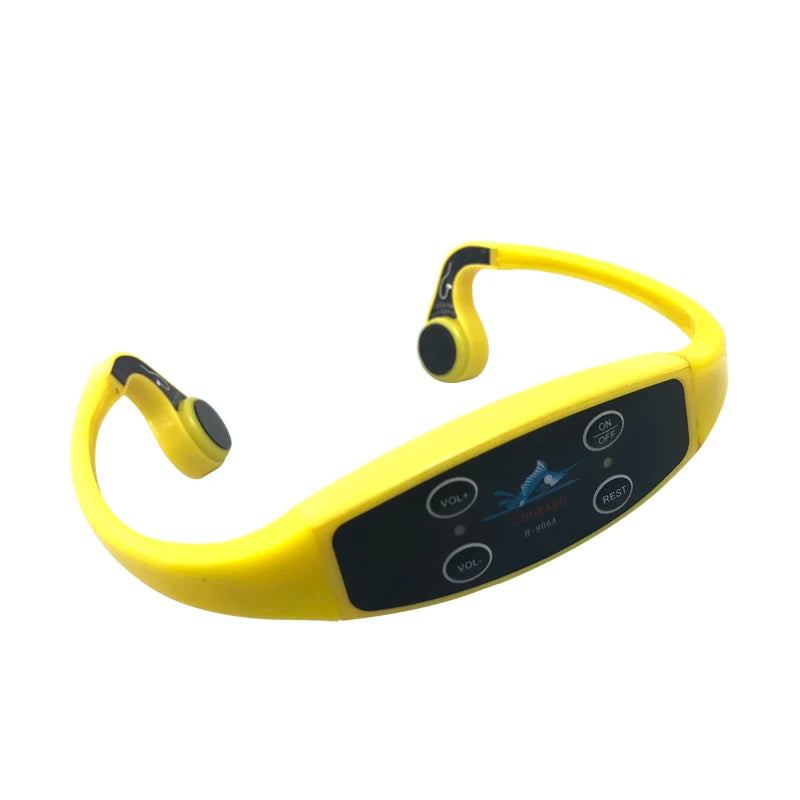 Swimtalk Bone Conduction Swimming Training System Magnetic Charging Nose Clip & Earplug Set With Earphone Oasis Select 1-Yellow
