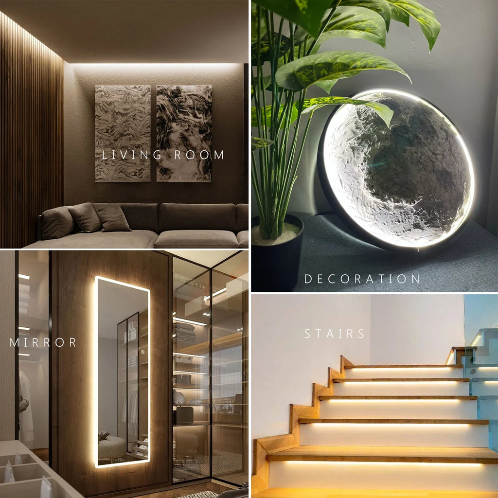 DC24V COB Led Light Strip with RF Controller,Support Adjusting brightness Lamp Tape for Kitchen, Restroom Those Places Oasis Select