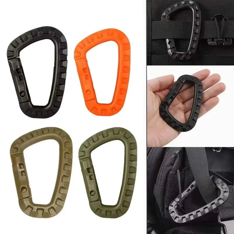 5/10/15Pcs Tactical Carabiner Clip Set Outdoor Steel Hook Camping Lock Daily Key Chain Keychain Buckle Backpack Bag Karabiners Oasis Select