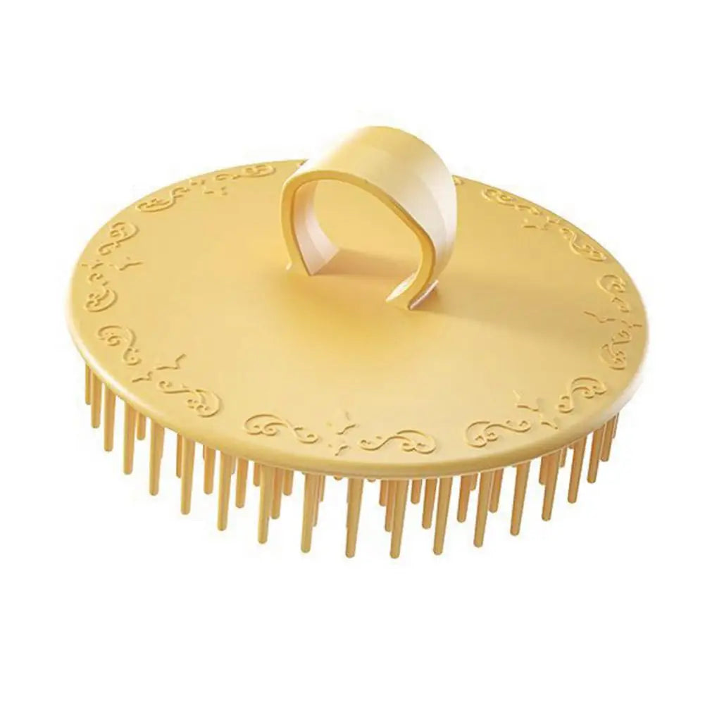 Silicone Scalp Exfoliator Brush – Dandruff & Shampoo Massager Scalp Massage Brush Oasis Select yellow