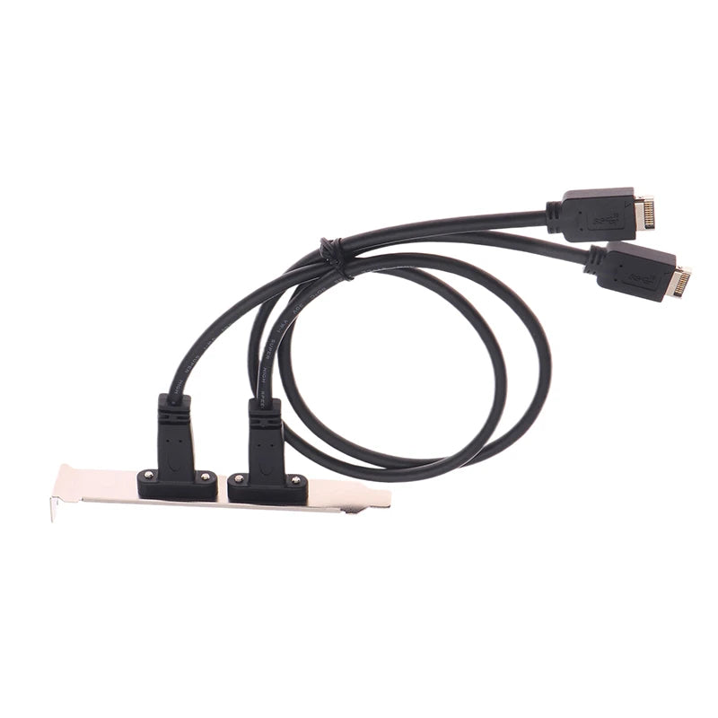 50cm USB 3.2 Front Panel Header Type-E To USB-C Type C Female Connector Extension Wire Cable TYPE-E Baffle Cable Oasis Select A2
