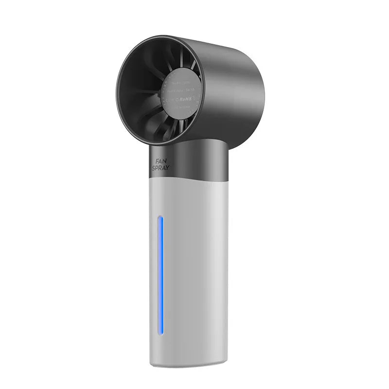 USB Rechargeable Handheld Mist Fan – Portable Mini Spray Fan