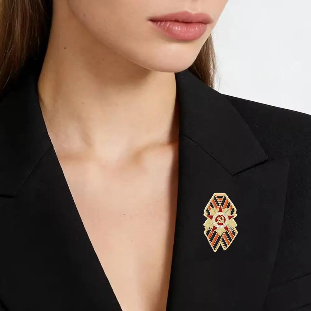 St. George Enamel Pin Brooch – Victory Day Memorial Badge