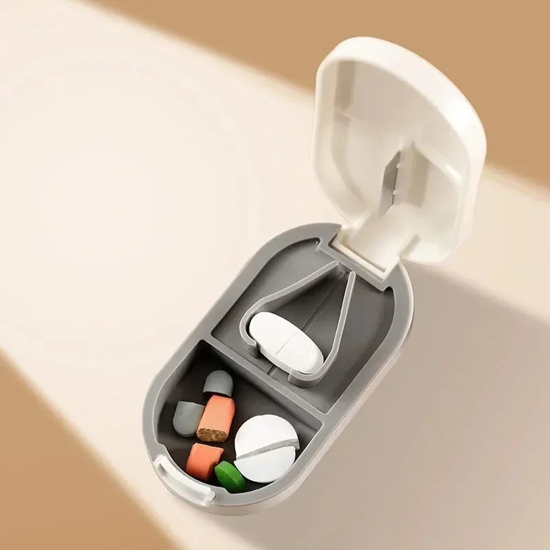 Portable Pill Cutter & Crusher with Storage Box | Steel Blade