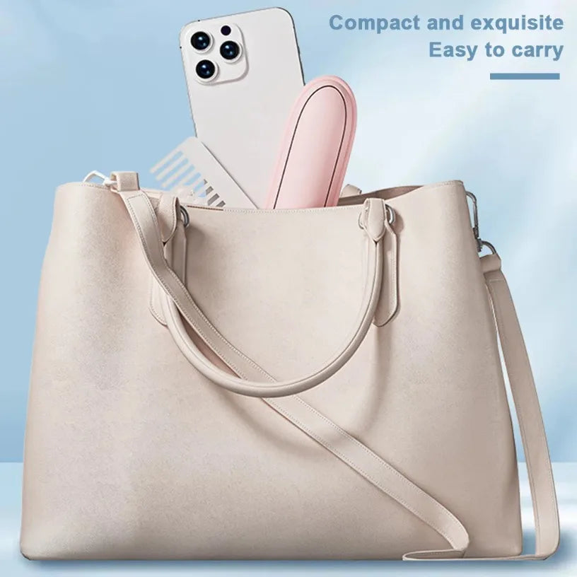 Portable Handheld Fan With Power Bank 48H Battery Life Run While Charging 180° Foldable Soft Blades Pocket Travel Fan Oasis Select