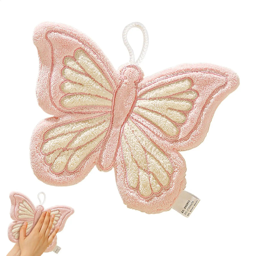 Hand Towels Butterfly Shape Absorbent Kitchen Towel Soft Towel Hanging Towels Handkerchief Towels Home Wash Hand Towels Oasis Select