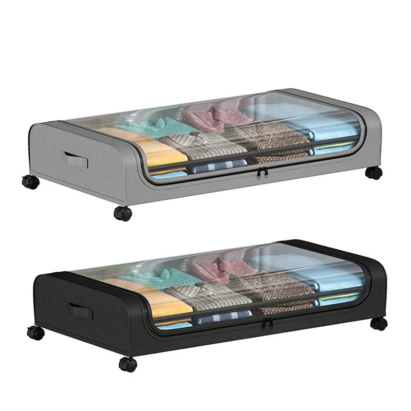 Underground Storage Boxes Bedroom Sliding Containing Box Large Clear Dust-proof Storage Bin Clothing Organizer with Lid Boxes Oasis Select