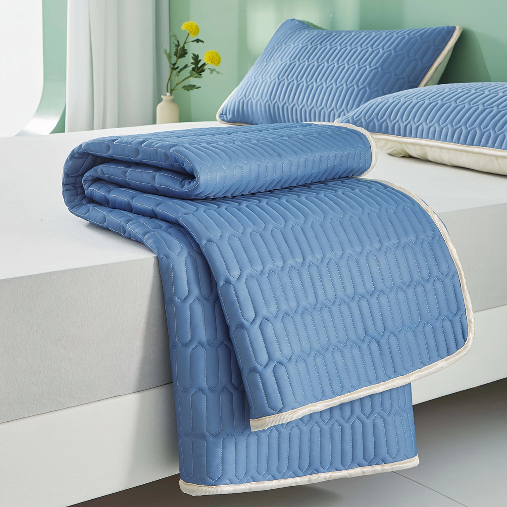 1pc Cool Mat without Pillowcase and Pillow Core, Latex Cool Mat Non-slip Cooling Suitable for Summer Home Bedroom Student Oasis Select Blue 60x120cm