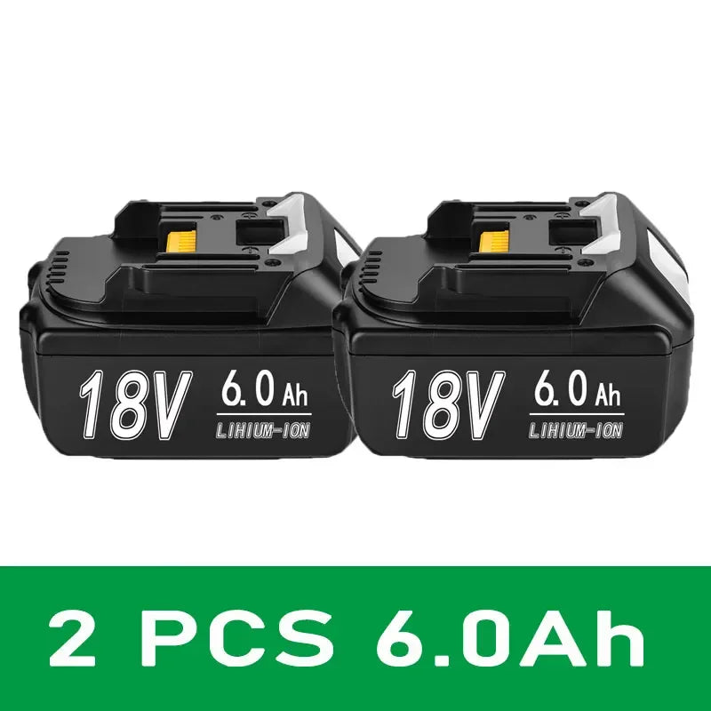 For Makita 18V 6Ah8Ah12Ah Battery Rechargeable Battery 18650 Lithium-ion Cell Suitable For Makita Power Tool Oasis Select 6Ah 2pcs