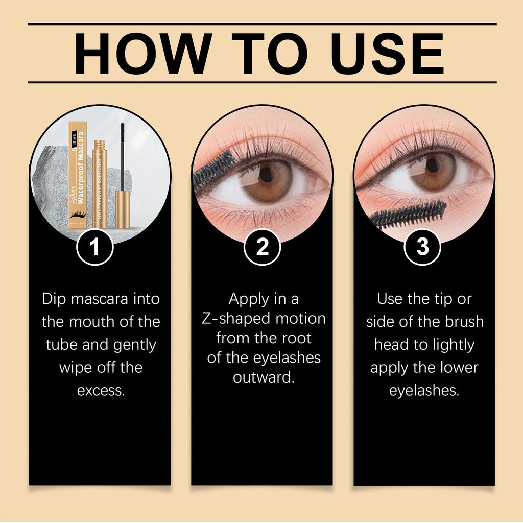 Black Curling Mascara - Naturally Lengthens and Curls, Non-Clumping, Long-Lasting, Everyday Mascara Oasis Select