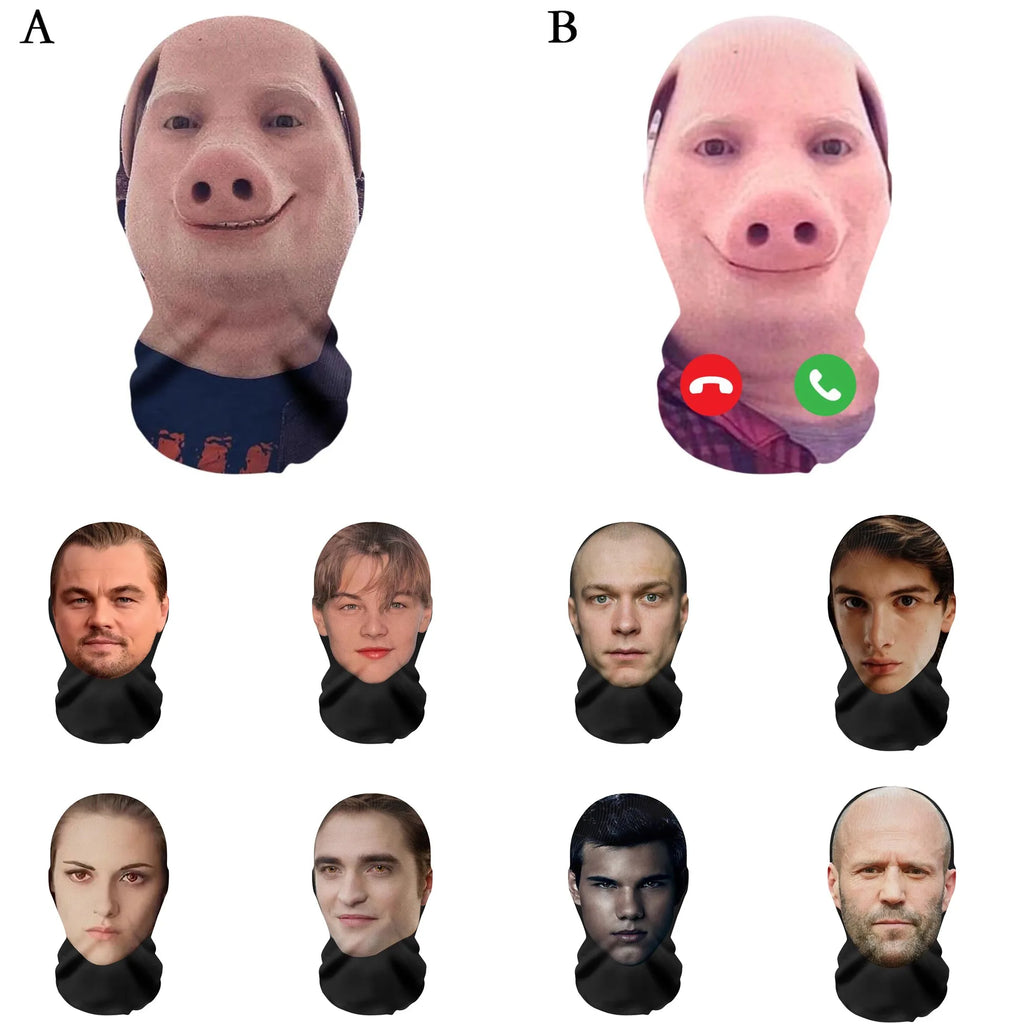 John Pork 3D Print Seamless Head Mask – Cosplay & Party Prop