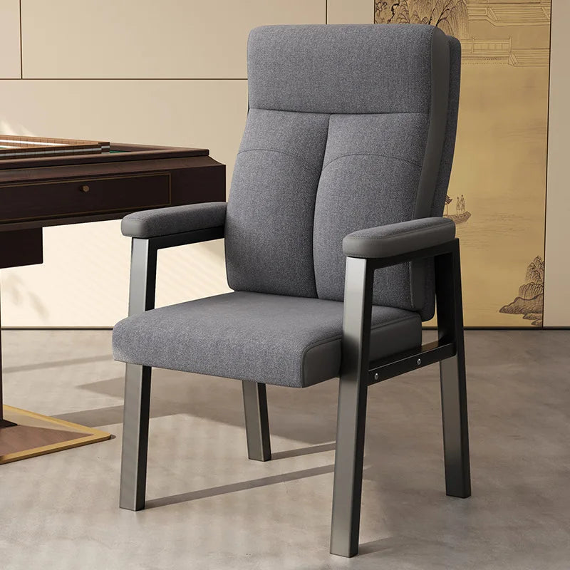 Mahjong Chair Chess and Card Chair Home Sofa Back Chair Office Conference Chair Oasis Select Rice White