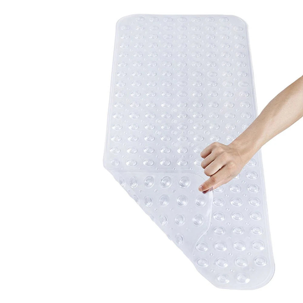 100*40cm Large Size Anti-skid Bath Mats Rectangle Soft Shower Bathroom Massage Mat Suction Cup Non-slip Bathtub Carpet Oasis Select