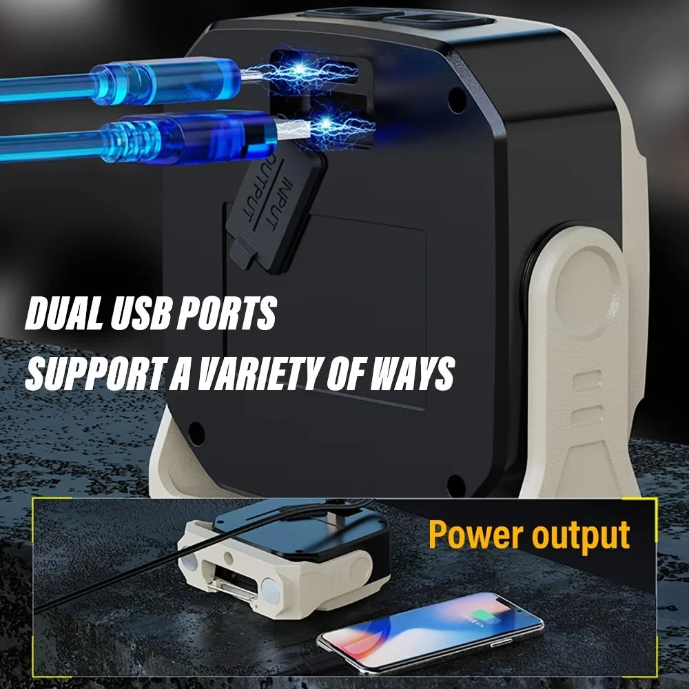 Mini Keychain COB Work Light 6 Modes USB Rechargeable Flashlight Portable Emergency Torch Camping Lights with Magnet Oasis Select