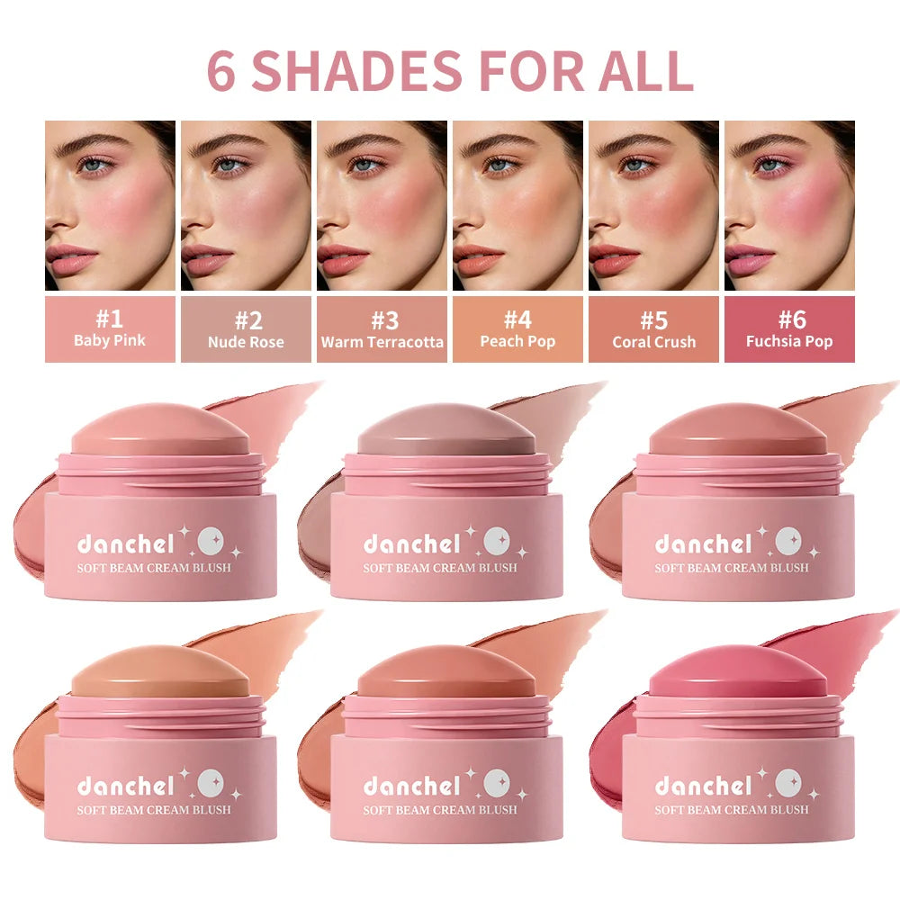Matte Cream Blush Stick – Waterproof & Long-Lasting | 6 Shades