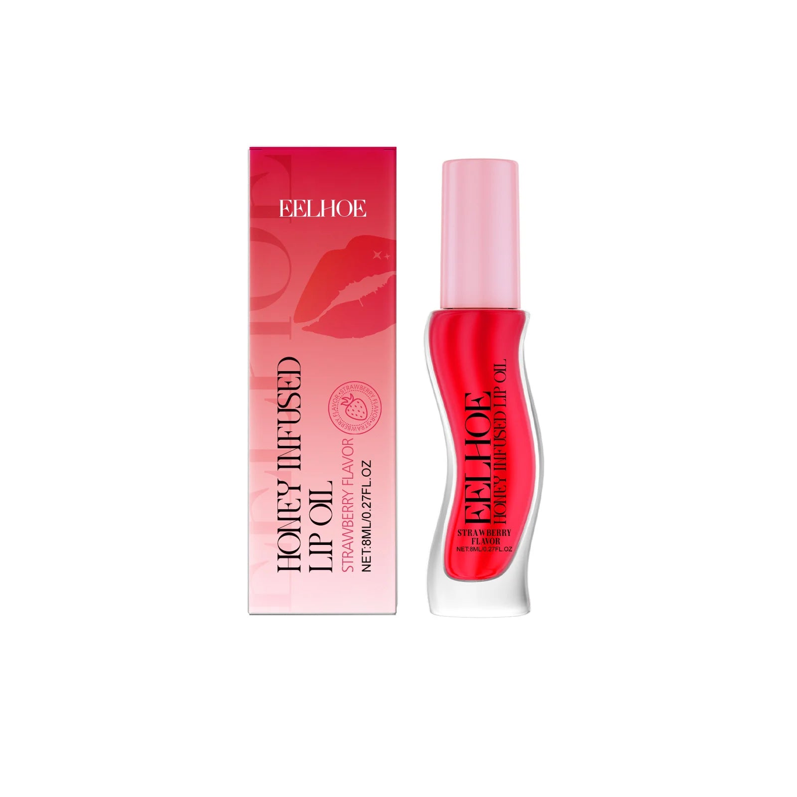 Moisturizing lip balm original lip oil gloss care lip plumping exfoliating pink plumping gloss oil Oasis Select Strawberry