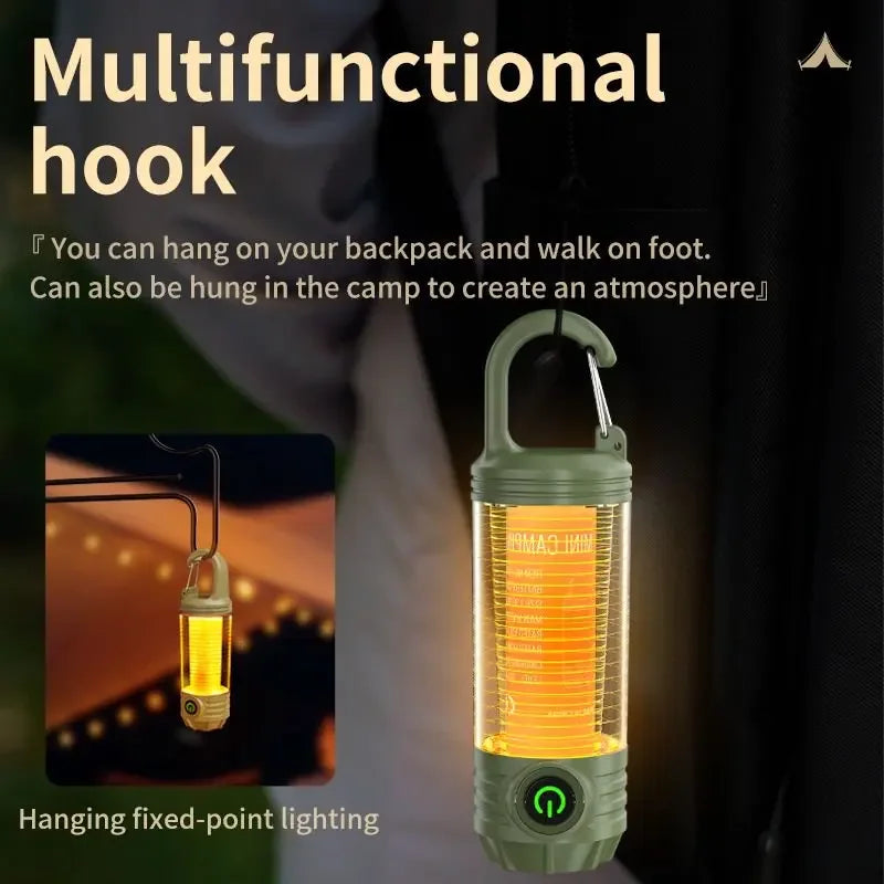 POCKETMAN 6-Mode Rechargeable LED Camping Lantern & Flashlight
